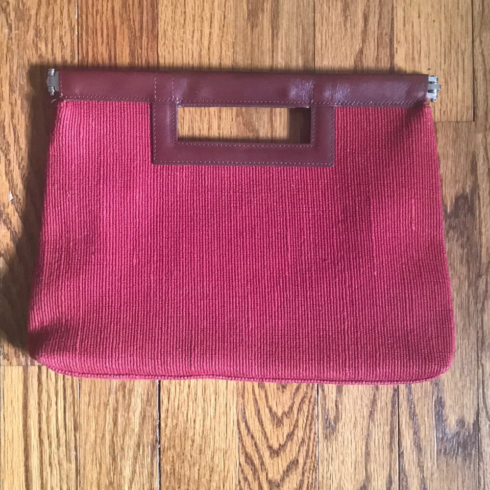 Gap Red Jute Clutch